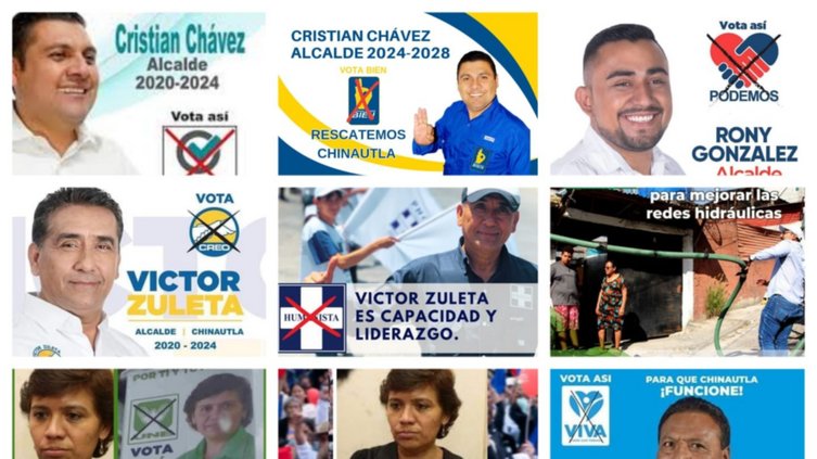 Cinco candidatos insisten en llegar a la alcaldía de Chinautla, cuatro con  diferente partido